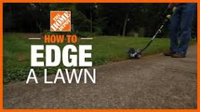 How do you edge a lawn?