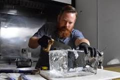 How do you chisel ice?