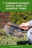 How do you sharpen edging tools?