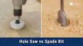 Which is better spade bit or hole saw?