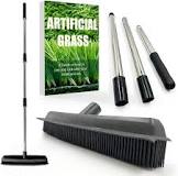 Can you use a rubber broom on artificial grass?
