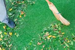 What should you not do with artificial grass?