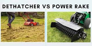 Is dethatching better than raking?